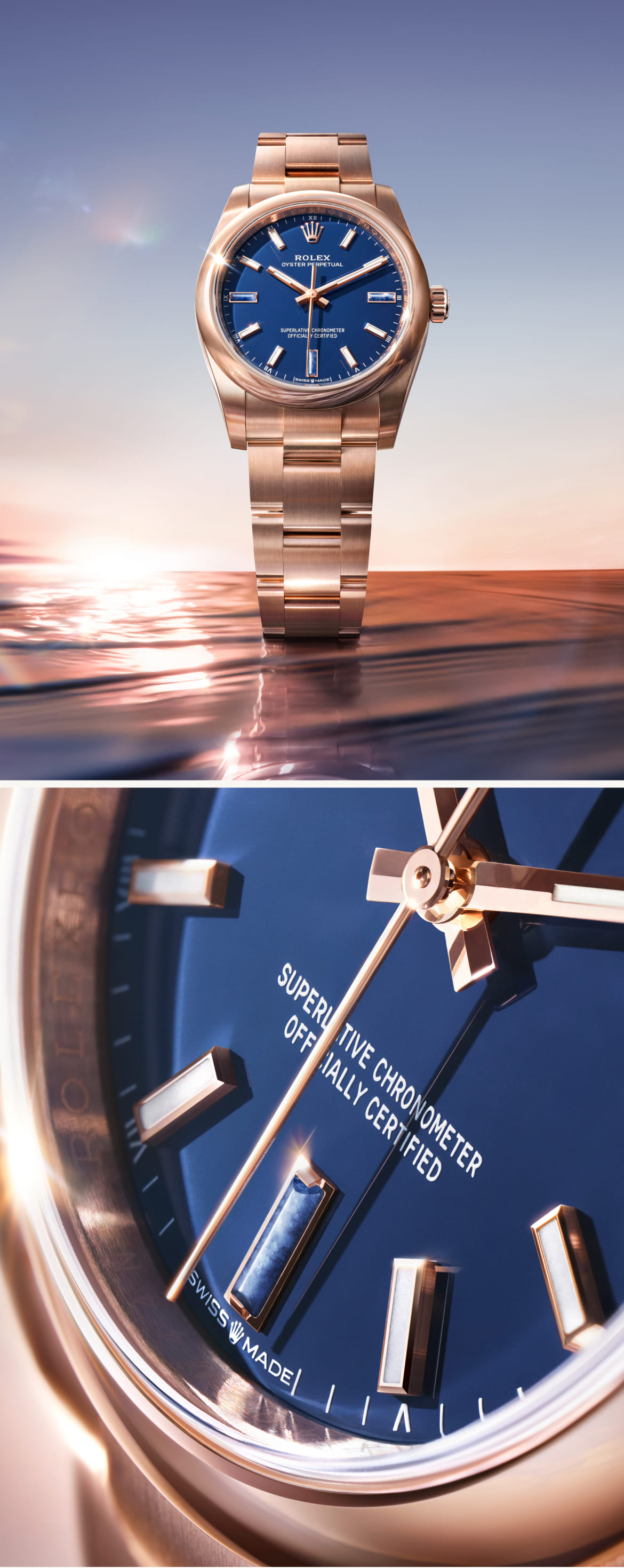 Oyster Perpetual 28 與 34 18K 黃金與永恒玫瑰金 - 寶鴻堂鐘表